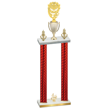Double Red Carbon Fiber Fourth Place Pickleball Trophy
