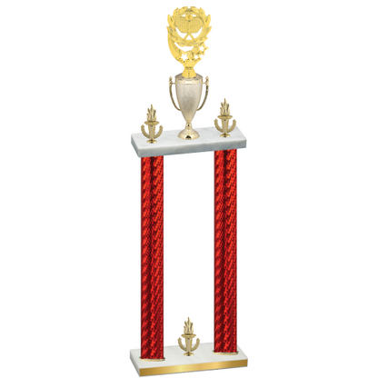 Double Red Carbon Fiber Victory Pickleball Trophy