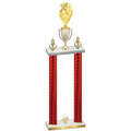 Double Red Carbon Fiber First Place Pickleball Trophy