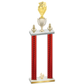 Double Red Carbon Fiber Fourth Place Pickleball Trophy