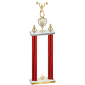 Double Red Carbon Fiber First Place Weights Trophy