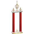 Double Red Carbon Fiber Third Place Chess Trophy