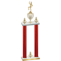 Double Red Carbon Fiber Victory Majorette Trophy