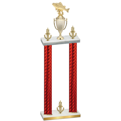Double Red Carbon Fiber Victory Fishing Trophy