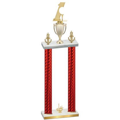 Double Red Carbon Fiber First Place Golf Trophy