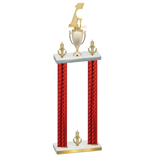 Double Red Carbon Fiber Victory Golf Trophy