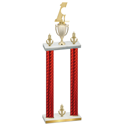 Double Red Carbon Fiber Victory Golf Trophy