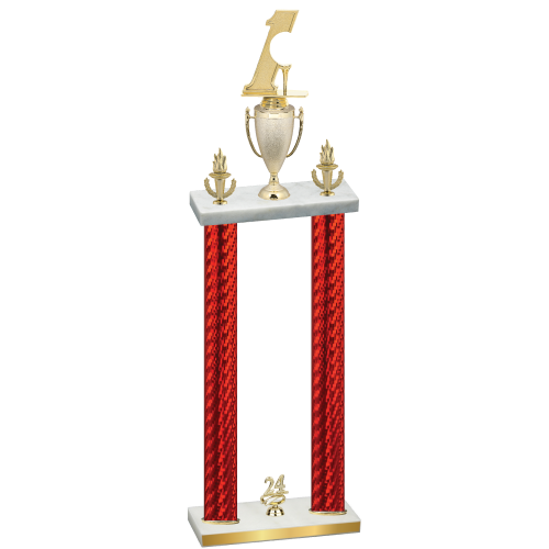 Double Red Carbon Fiber Year Golf Trophy