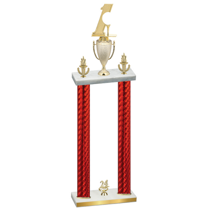 Double Red Carbon Fiber Year Golf Trophy