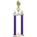 Double Purple Carbon Fiber Fourth Place Rugby Trophy