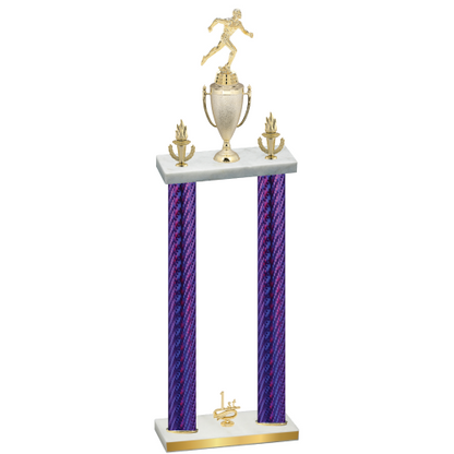 Double Purple Carbon Fiber First Place Running Trophy