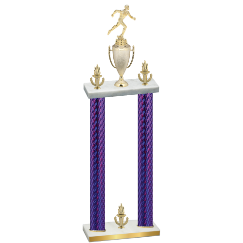 Double Purple Carbon Fiber Victory Running Trophy