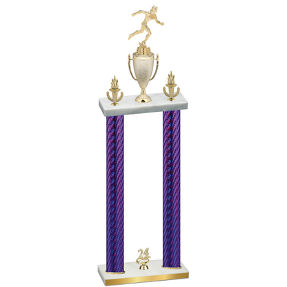 Double Purple Carbon Fiber Year Running Trophy