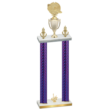 Double Purple Carbon Fiber First Place Running Trophy