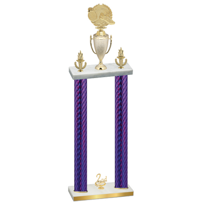 Double Purple Carbon Fiber Second Place Running Trophy