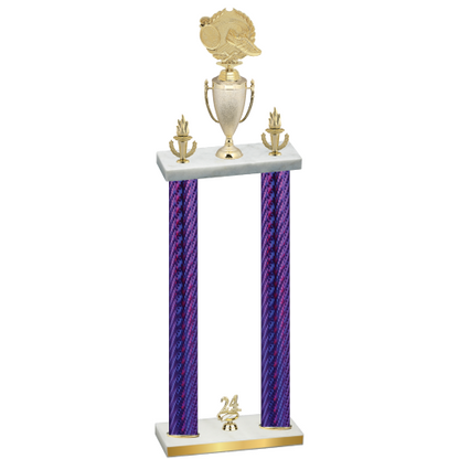 Double Purple Carbon Fiber Year Running Trophy