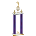 Double Purple Carbon Fiber Fourth Place Tennis Trophy