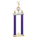 Double Purple Carbon Fiber Fourth Place Tennis Trophy