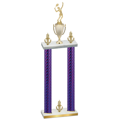 Double Purple Carbon Fiber Victory Tennis Trophy