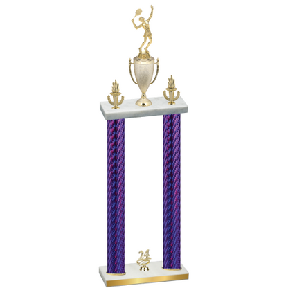 Double Purple Carbon Fiber Year Tennis Trophy