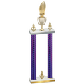 Double Purple Carbon Fiber Victory Football Trophy