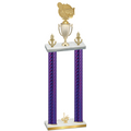Double Purple Carbon Fiber First Place Tennis Trophy