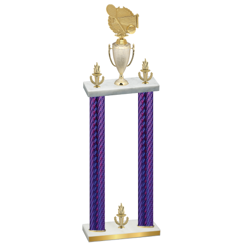 Double Purple Carbon Fiber Victory Tennis Trophy