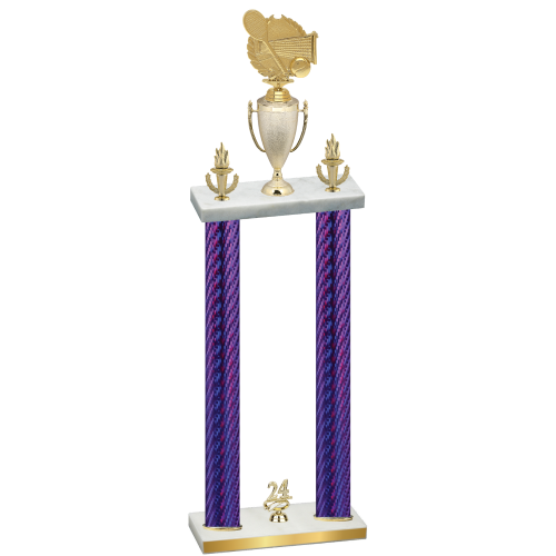 Double Purple Carbon Fiber Year Tennis Trophy