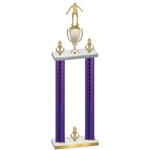 Double Purple Carbon Fiber Victory Wrestling Trophy