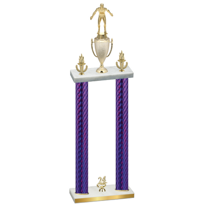 Double Purple Carbon Fiber Year Wrestling Trophy