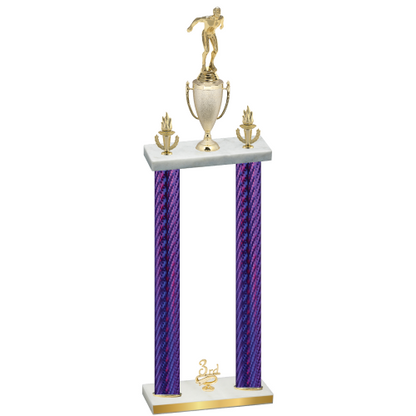 Double Purple Carbon Fiber Third Place Swimming Trophy