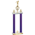 Double Purple Carbon Fiber Fourth Place Swimming Trophy