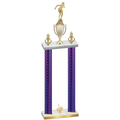 Double Purple Carbon Fiber First Place Tennis Trophy