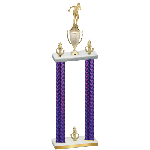 Double Purple Carbon Fiber Victory Tennis Trophy