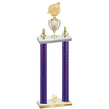 Double Purple Carbon Fiber Fourth Place Swimming Trophy