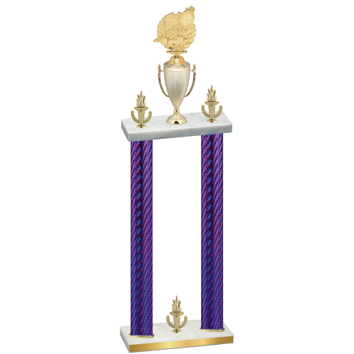 Double Purple Carbon Fiber Victory Swimming Trophy