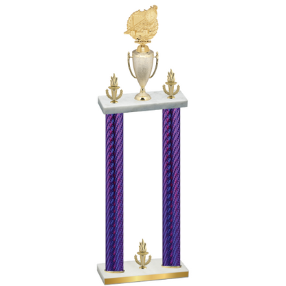 Double Purple Carbon Fiber Victory Swimming Trophy