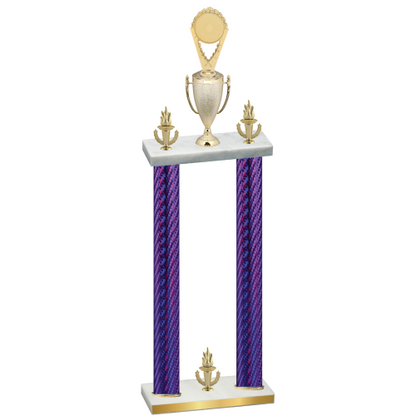 Double Purple Carbon Fiber Victory Insert Trophy
