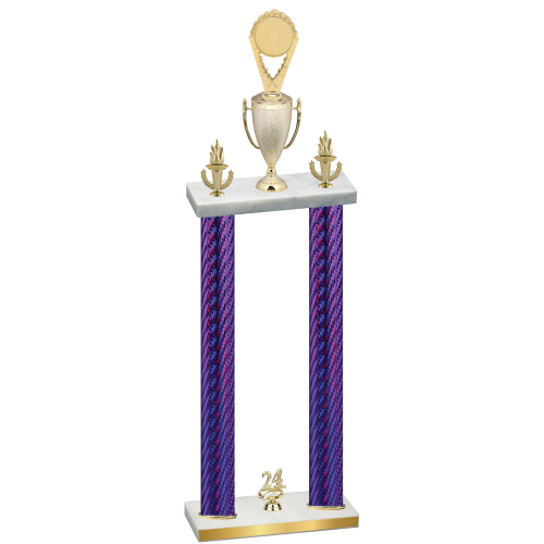 Double Purple Carbon Fiber Year Insert Trophy