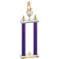 Double Purple Carbon Fiber Fourth Place Hockey Trophy