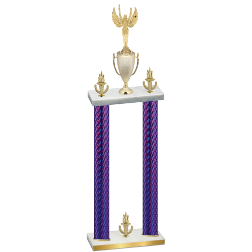 Double Purple Carbon Fiber Victory Victory Trophy