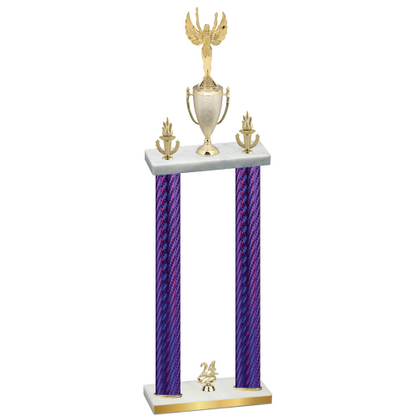 Double Purple Carbon Fiber Year Victory Trophy