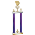 Double Purple Carbon Fiber Victory Basketball Trophy