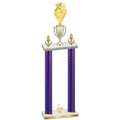 Double Purple Carbon Fiber Second Place Pickleball Trophy