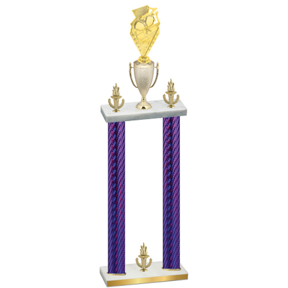 Double Purple Carbon Fiber Victory Pickleball Trophy