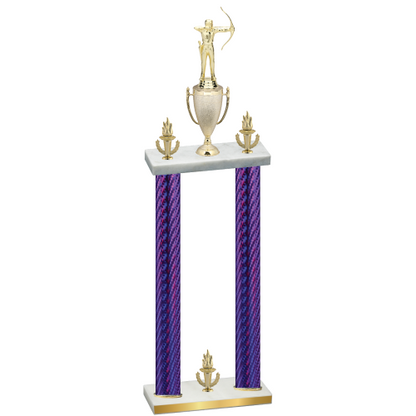 Double Purple Carbon Fiber Victory Archery Trophy