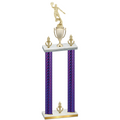 Double Purple Carbon Fiber Victory Basketball Trophy