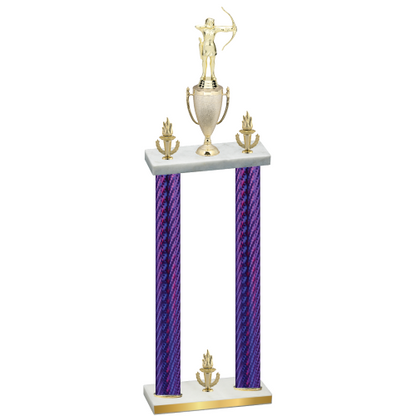 Double Purple Carbon Fiber Victory Archery Trophy