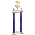 Double Purple Carbon Fiber Fourth Place Fishing Trophy
