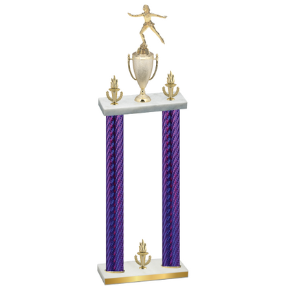Double Purple Carbon Fiber Victory Skater Trophy